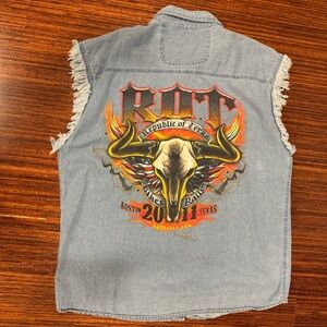 ROT Republic Of Texas Biker Rally 2011 Motorcycle Sleeveless Shirt Size XXL